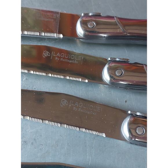 Jean Dubost Laguiole Steak Knives, Set of 4, Stainless Steel No Box - Picture 3 of 4